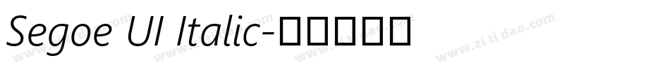 Segoe UI Italic字体转换